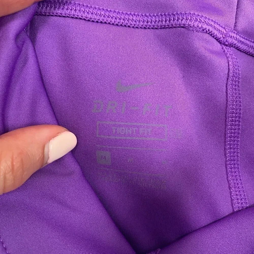 Nike Purple & White Biker Shorts Size Medium